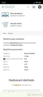 Porcelánová zahradní konev - 4