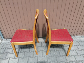 Jídelní dřevěné polstrované židle - 4