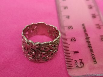 Prsten masivní stříbrný - 4