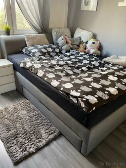 boxspring americká postel 160x228cm včetně úložného prostoru - 4