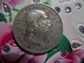 Vzácná  1 koruna 1908  výroční v patině - 4