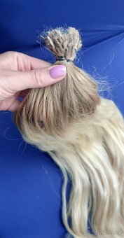 Ruské blond ombre vlasy-keratin,60cm,88g - 4
