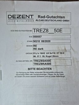 ALU kola Dezent R16 5x112 - 4