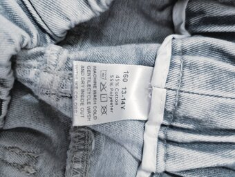 Dívčí rozšířené rifle, vel. 160cm NOVÉ - 4