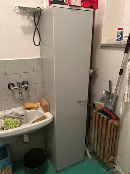 Set 4 ks skříní - šedé lamino - 4