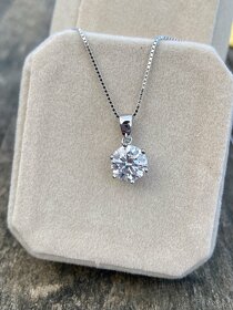 náhrdelník moissanit moissanite diamant diamantový přívěsek - 4