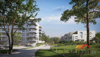 Novostavba bytu 2+kk/B, celkem 44,5 m2, balkon, 2.NP, Praha - 4