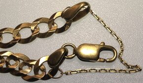 Zlatý masivní pánský náramek 14K ( 585 punc) 14 gramů,19.5cm - 4
