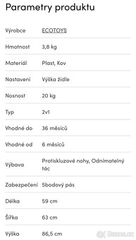 Dětská jídelní židlička - 4