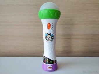 Dětský hrací svítící mikrofon Mattel, CZ lokace, věk 18m+ - 4