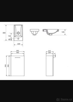 Koupelnová skříňka s umyvadlem ořech - 4