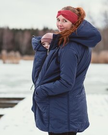 Zimní těhotenská a nosící bunda Jožánek tmavě modrá S/M - 4