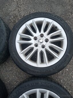 Alu kola Škoda 5x112 s pneu Continental 225/45 R17. Sada 4ks - 4