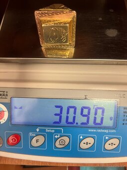 Velký zlatý pánský prsten 585/1000 , 30,90g vel.75 - 4