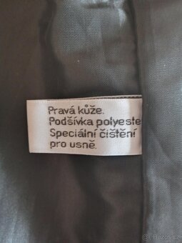 Pánský kožený černý kabát, Zdeňka Kollertová. - 4