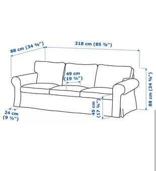 Prodám 2ks sedací soupravy Ektorp IKEA šedá barva + potahy - 4