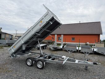 Přívěsný vozík 300x185cm,hydraulicky sklopný 3-strany,3500kg - 4