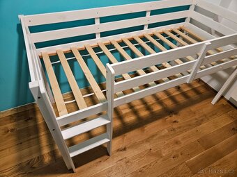 Patrová postel Keni – bílý lak, masiv - 4