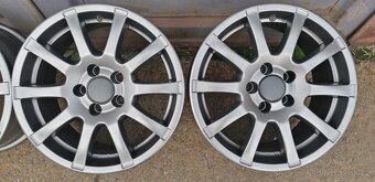 4ks Alu kola 5X100 15" Rapid,Octavia 1- TOP STAV - 4