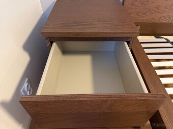 Postel MALM 160x200,noční stolky a komoda - 4