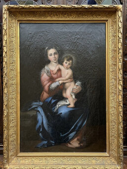 18. století. Madona s dítětem italské školy, starožitná olej - 4