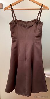 Krásné hnědé společenské šaty zn. Mariposa vel. 32 - 4