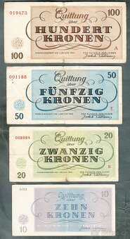 Staré bankovky KOMPLET SESTAVA židovského ghetta TEREZÍN - 4