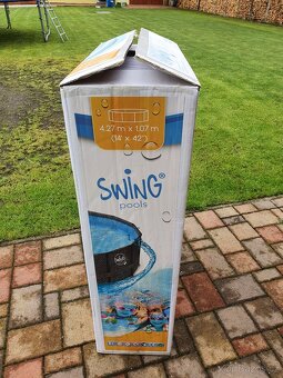 Bazén SWING FRAME Tmavý Ratan 4,27x1,07m - 4