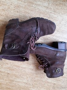 dámské zimní šněrovací boty - 4
