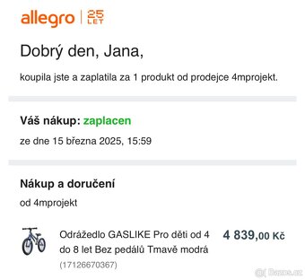 Odrážedlo Gaslike pro větší děti - 4