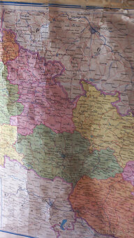 Nástěnná mapa Železniční osobní doprava 1961 - 4