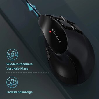 Bezdrátová nabíjecí ergonomická myš - 4