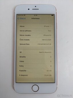 iPhone 6S 32gb rose. Baterie 100%. Záruka 6 měsíců. - 4