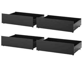 Postel IKEA Malm 160 černohnědá matrace rošty a 4 šuplíky - 4