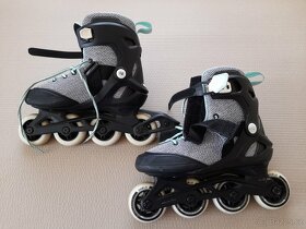 Dívčí in-line brusle s přilbou a chrániči Decathlon - 4