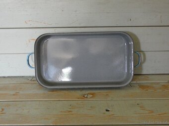 Modrý smaltovaný pekáč velký - 4