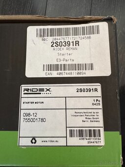 Nový startér RIDEX Reman 2S0391R, PC 1800,- - 4