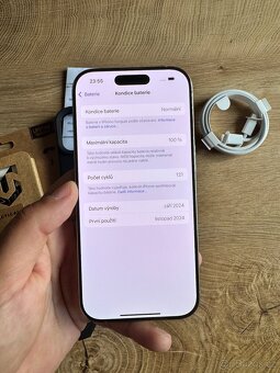 Apple iPhone 16 PRO 128 gb, silver, ZÁRUKA, 100% baterka - 4