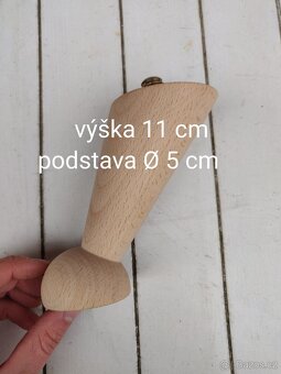 Nohy na nábytek - šikmé, celodřevěné - 4