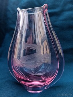 SKLO, HUTNÍ SKLO - MÍSY, VÁZY, POPELNÍKY - 4