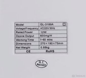 Ozonová čistička vzduchu nová - 4