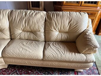 Rohová kožená sedací souprava,3245 - 4