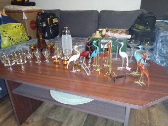 Konvolut RETRO dekorační keramiky,skla a dřeva - 4