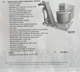 Diosna SPA 240 míchačka se spodním vyprazdňováním - 4