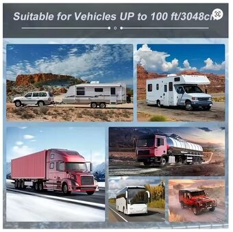 Wifi bezdrátová zpětná HD kamera karavan, kamion, autobus, b - 4