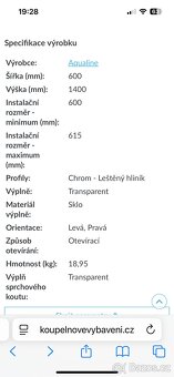 Vanova zastena 60x140 AQUALINE - 4