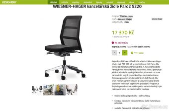 Kancelářská židle Wiesner Hager Paro2 PC 18.600,- NOVÁ - 4