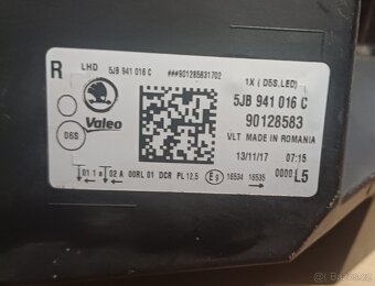 Škoda Rapid světlo světlomet 5JB941016C - 4