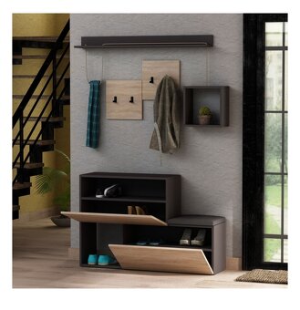Předsíňová sestava HOLDON - dub sonoma/antracitová - 4