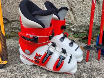 Dětský lyžařský set - lyže 100cm, lyžáky, hůlky, helma - 4